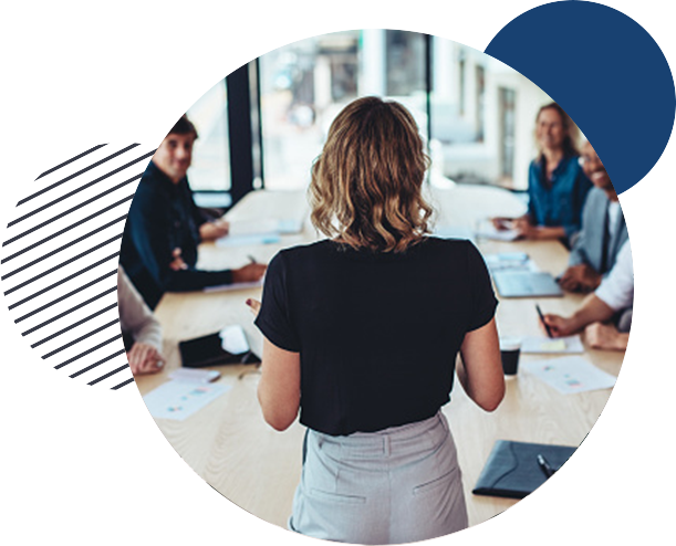 Premier National Agency team collaborating in modern office