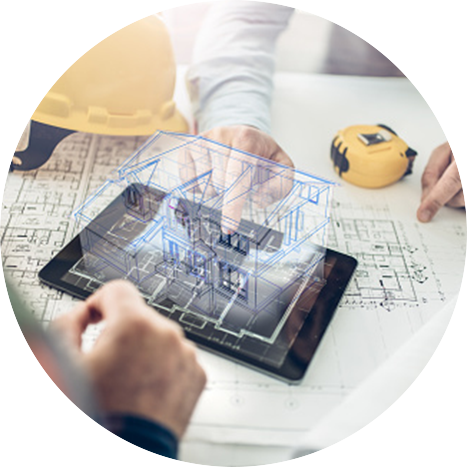 Team collaborating around a table